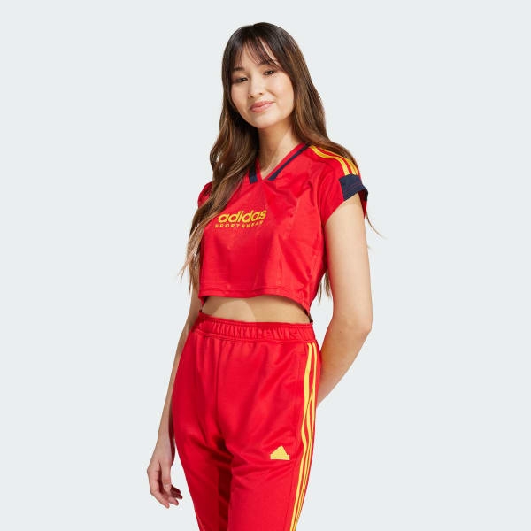 Áo jersey Lửng adidas 3 Sọc Ngắn Tiro Nữ - IZ2091
