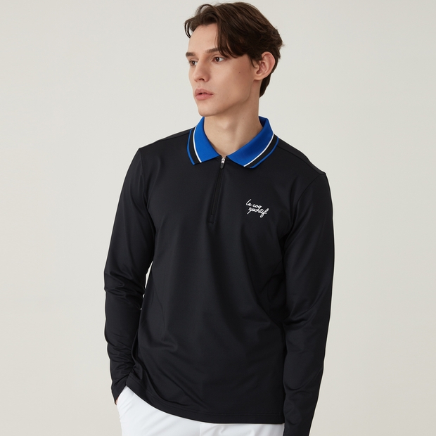Áo polo le coq sportif golf Nam - GO121MTL23-BLCK