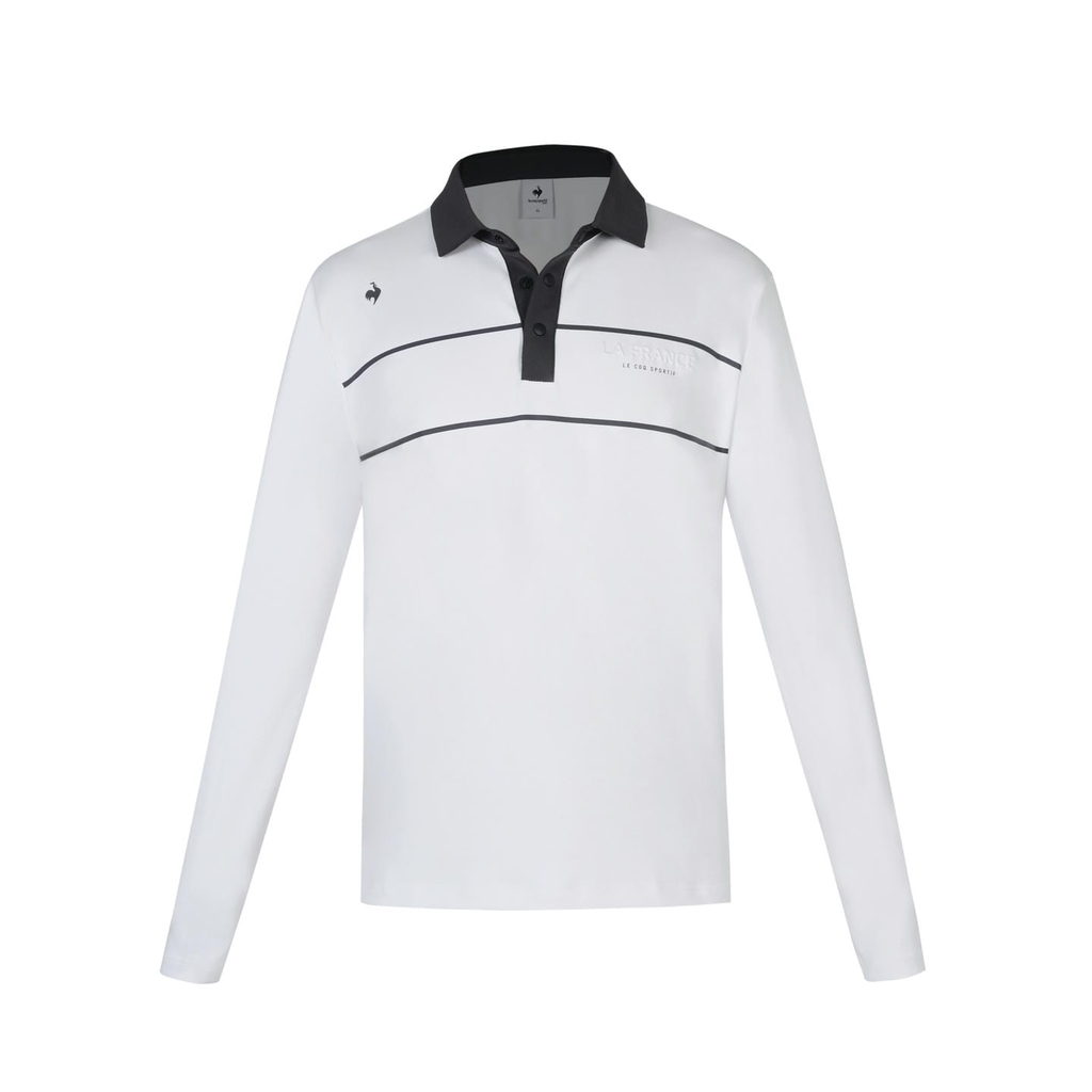 Áo Polo dài tay le coq golf Nam - GP121MTL11-WHTE