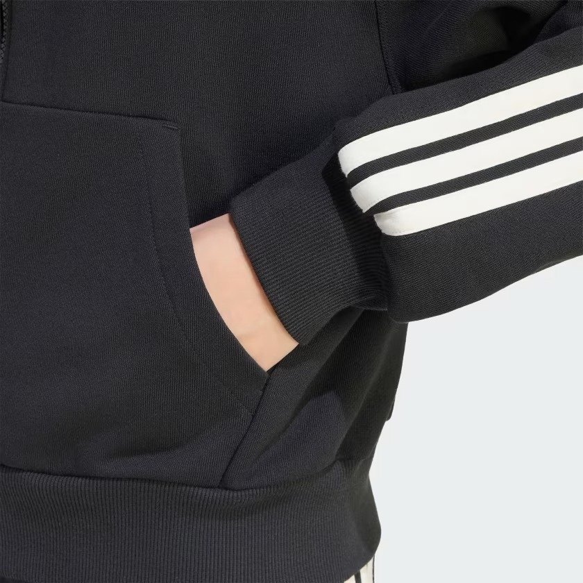 Áo hoodie adidas Kit 3 gạch khoá kéo Nữ - KV9876