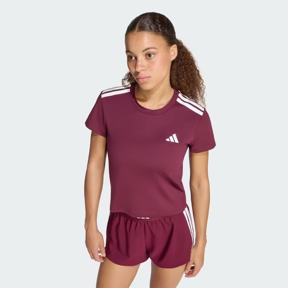 Áo T-shirt tập luyện adidas Hyperglam 3 sọc Nữ - KQ5782