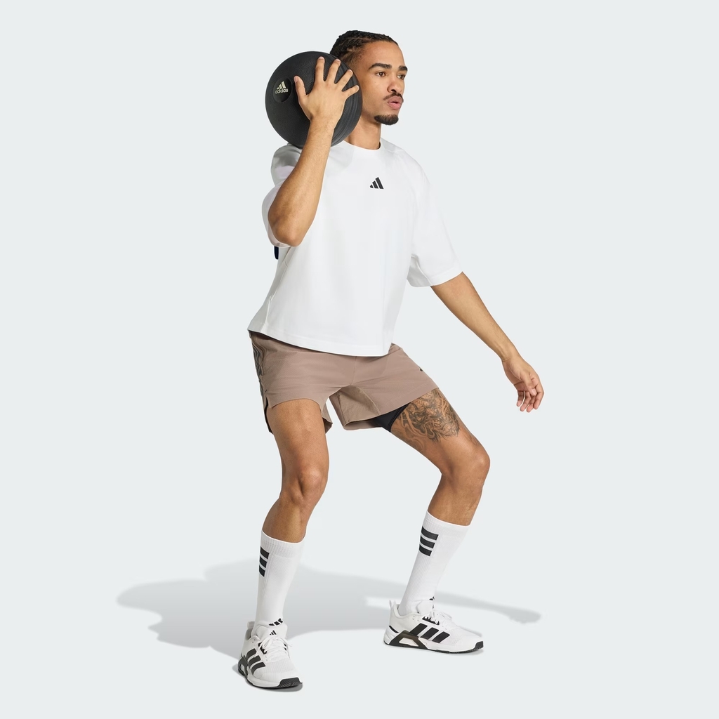 Quần short tập luyện adidas D4T PrimeLift 3 gạch Nam - KS1149