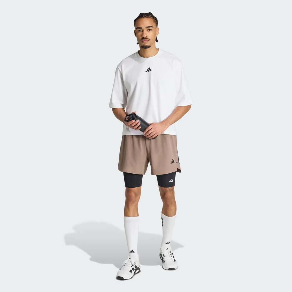 Quần short tập luyện adidas D4T PrimeLift 3 gạch Nam - KS1149