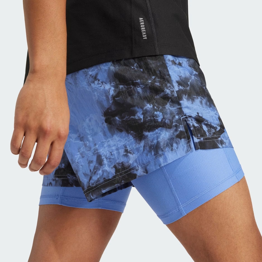 Quần short chạy bộ adidas Own The Run Spray Dye 2 trong 1 Nam - JL8721