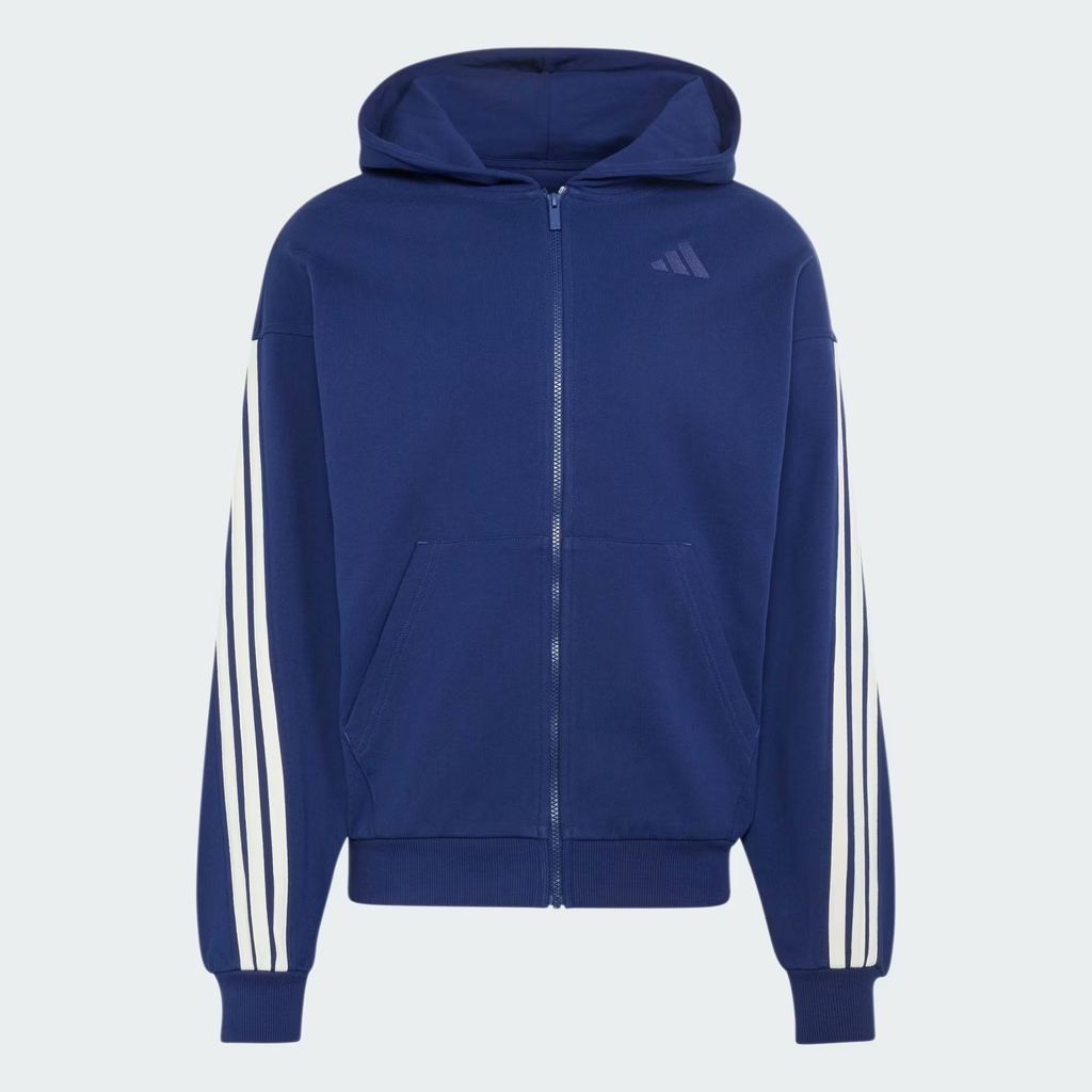 Áo hoodie adidas Kit 3 sọc khoá kéo Nam - KW2392