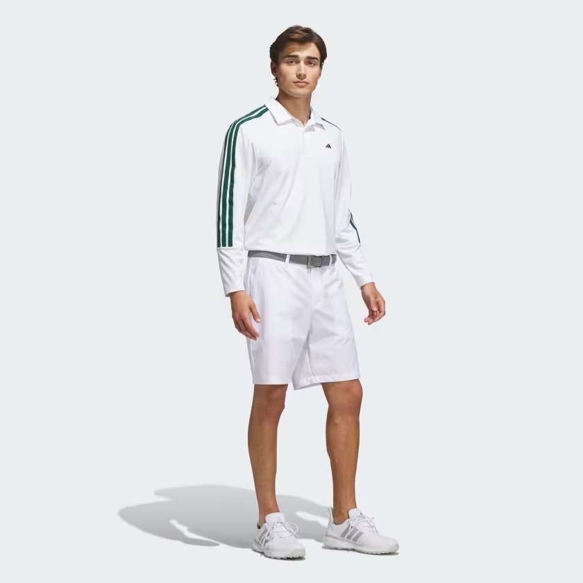Áo Polo dài tay golf adidas 3 gạch Nam - KG7096