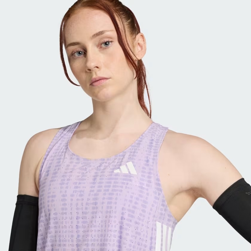 Áo ba lỗ chạy bộ adidas Adizero Nữ - JV7157