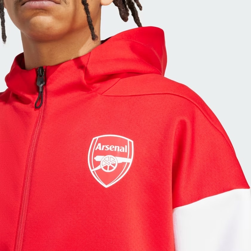 Áo hoodie bóng đá adidas Z.N.E. Arsenal Anthem Nam - JM9409