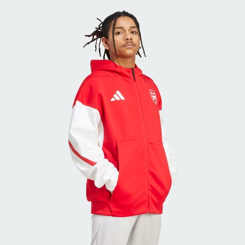 Áo hoodie bóng đá adidas Z.N.E. Arsenal Anthem Nam - JM9409