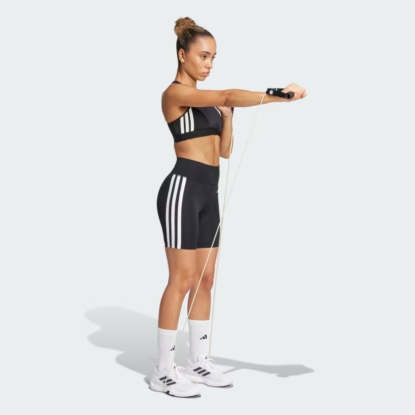 Quần short legging tập luyện adidas Optime Essentials 3 sọc Nữ - JD6536