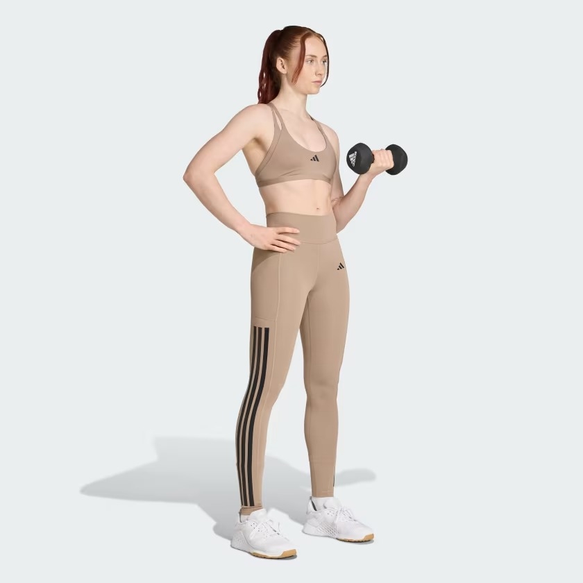Quần legging tập luyện adidas Optime 3 sọc 1/1 Nữ - JX7319