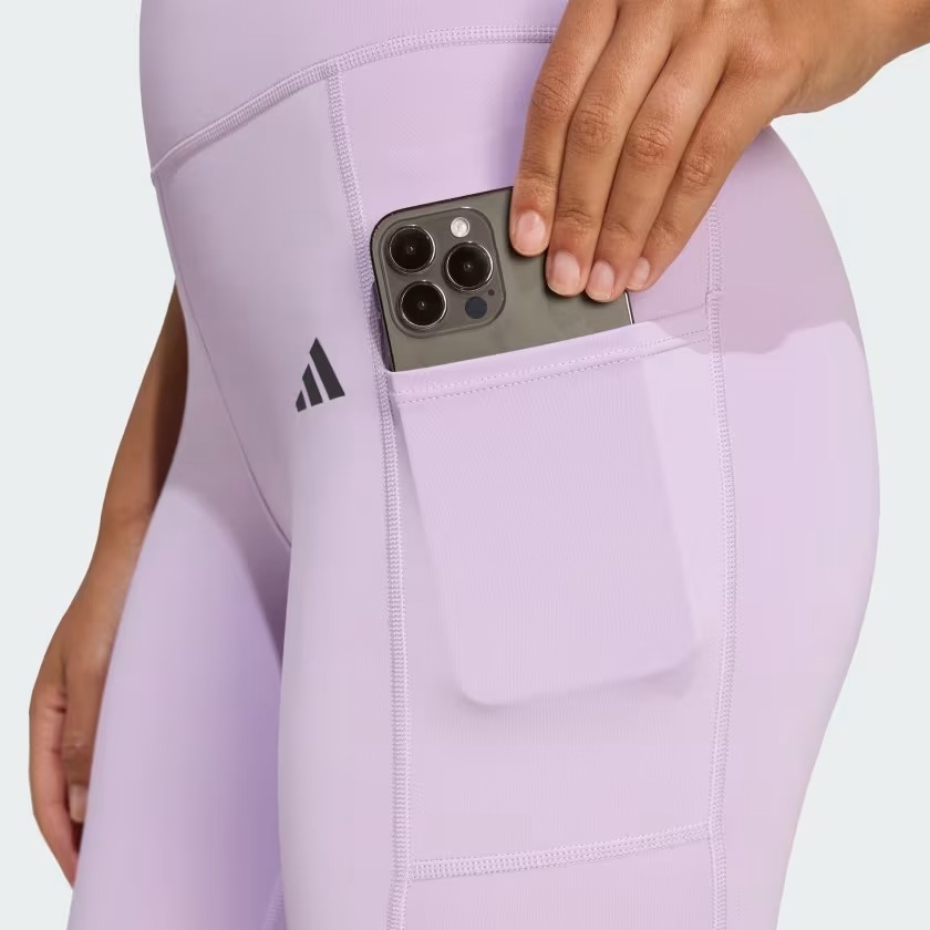 Quần legging tập luyện adidas Optime 3 sọc 1/1 Nữ - JX7323