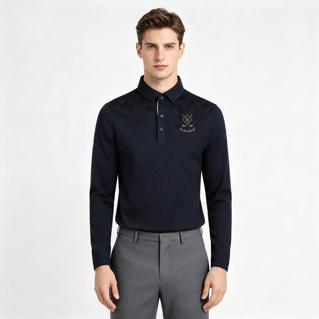 Áo Polo dài tay le coq golf Nam LG6FLSG7MV-NV00