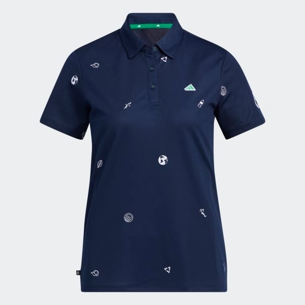Áo Polo golf adidas Play Green Monogram Nữ - HT6876
