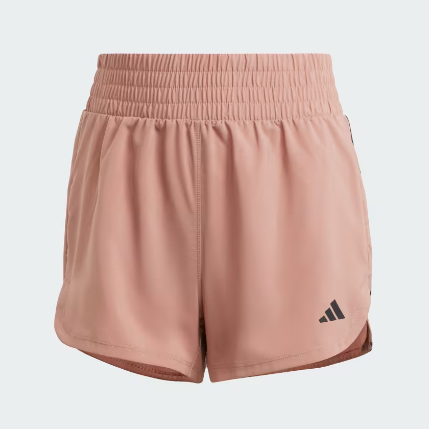 Quần short tập luyện adidas Pacer 3 sọc cạp cao Nữ - JD2288
