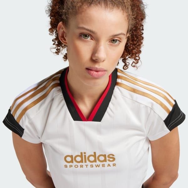 Áo jersey Lửng adidas 3 Sọc Ngắn Tiro Nữ - IW6800