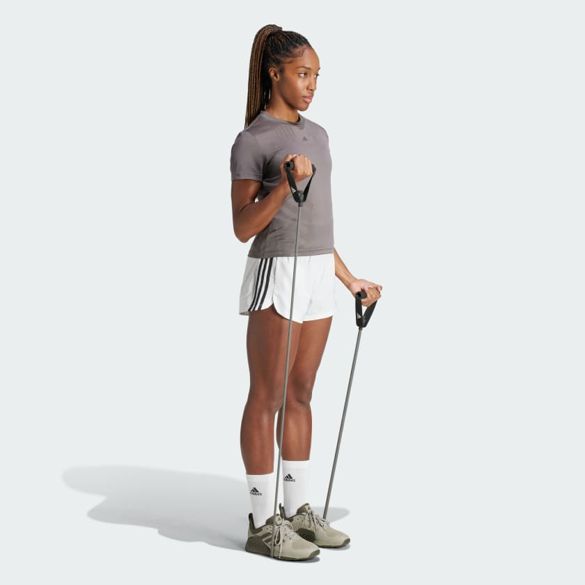 Quần short tập luyện adidas Pacer cạp cao Nữ - IS2171