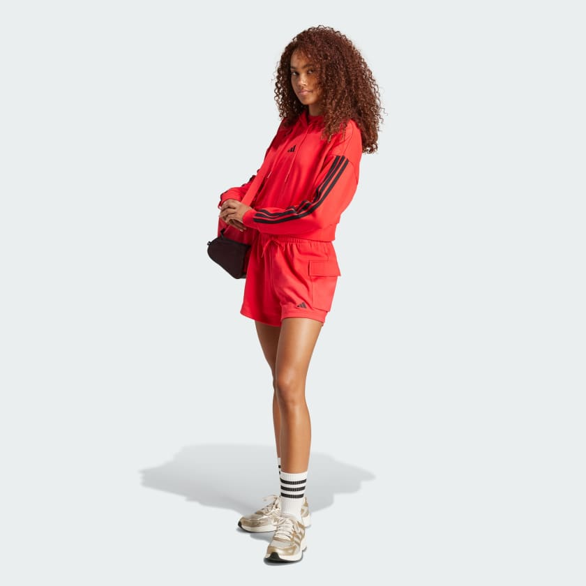 Áo hoodie Nữ adidas Essentials 3 sọc Crop Nữ - IS6997
