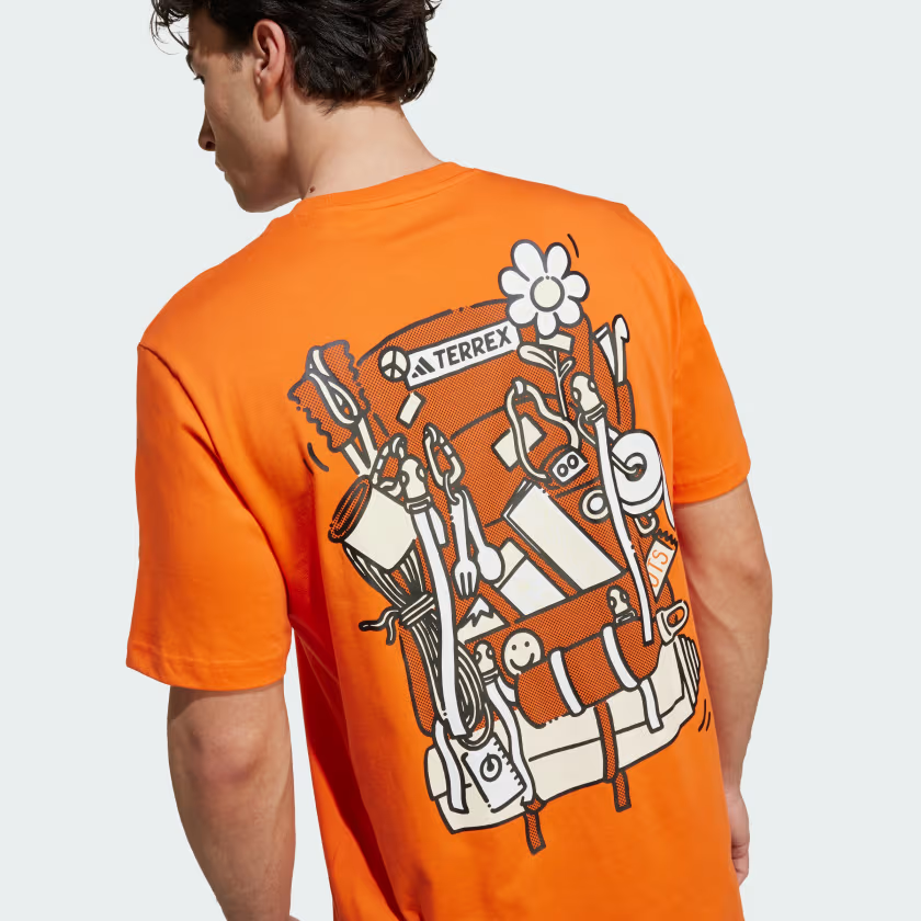 Áo T-shirt leo núi adidas TERREX hoạ tiết Nam - JI9166