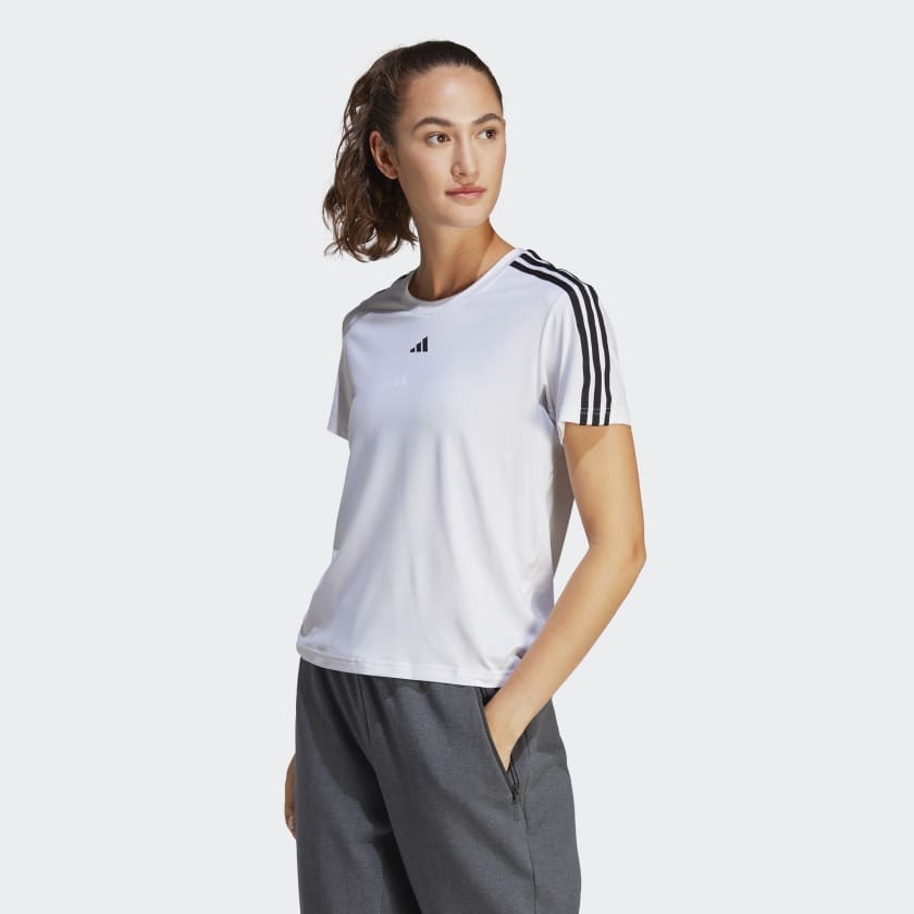 Áo T-shirt tập luyện 3 sọc Nữ adidas - IC5040