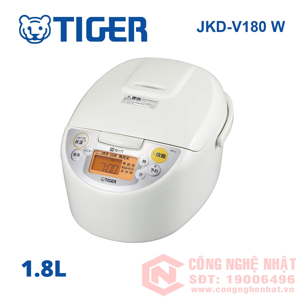 Nồi cơm điện cao tần IH Tiger JKD-V180W 1.8L hàng nội địa nhật mới 100%