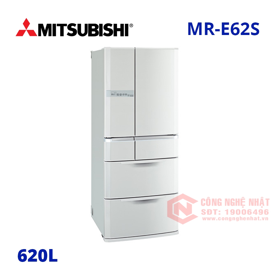 Tủ lạnh 6 cánh cao cấp Mitsubishi MR-E62S 620L hàng nội địa Nhật Bản chính hãng mới 95%