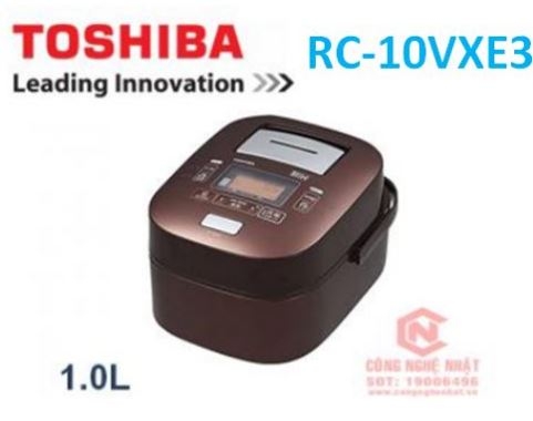 Nồi cơm điện cao tần áp suất hút chân không TOSHIBA RC-10VXE3 VIP XOONG CHUÔNG 1.0L nội địa Nhật