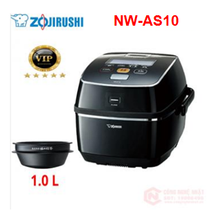 Nồi cơm điện cao tần áp suất IH Zojirushi NW-AS10 1L Nồi VIP xoong đúc 2 đáy, Made in Japan MỚI 95%