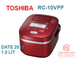 Nồi cơm điện cao tần áp suất hút chân không Toshiba xoong chuông vip Toshiba RC-10VPF màu đỏ 1.0L nội địa nhật mới 95%