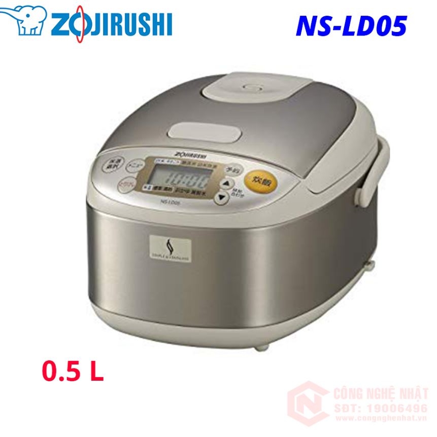 Nồi cơm điện cao tần hiệu Zojirushi NS-LD05 0.54L màu xám nhạt nội địa Nhật