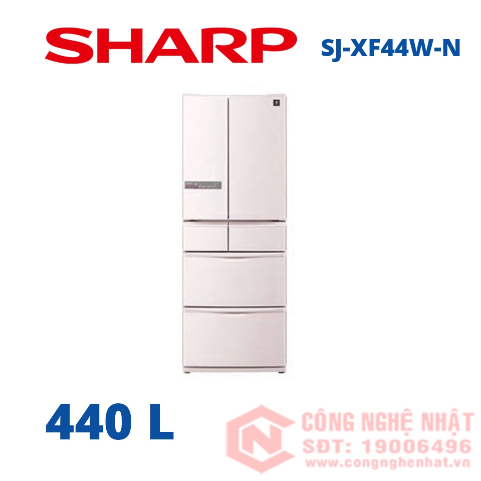 SHARP 6ドア冷蔵庫 2012年製 SJ-XF44W-N - キッチン家電