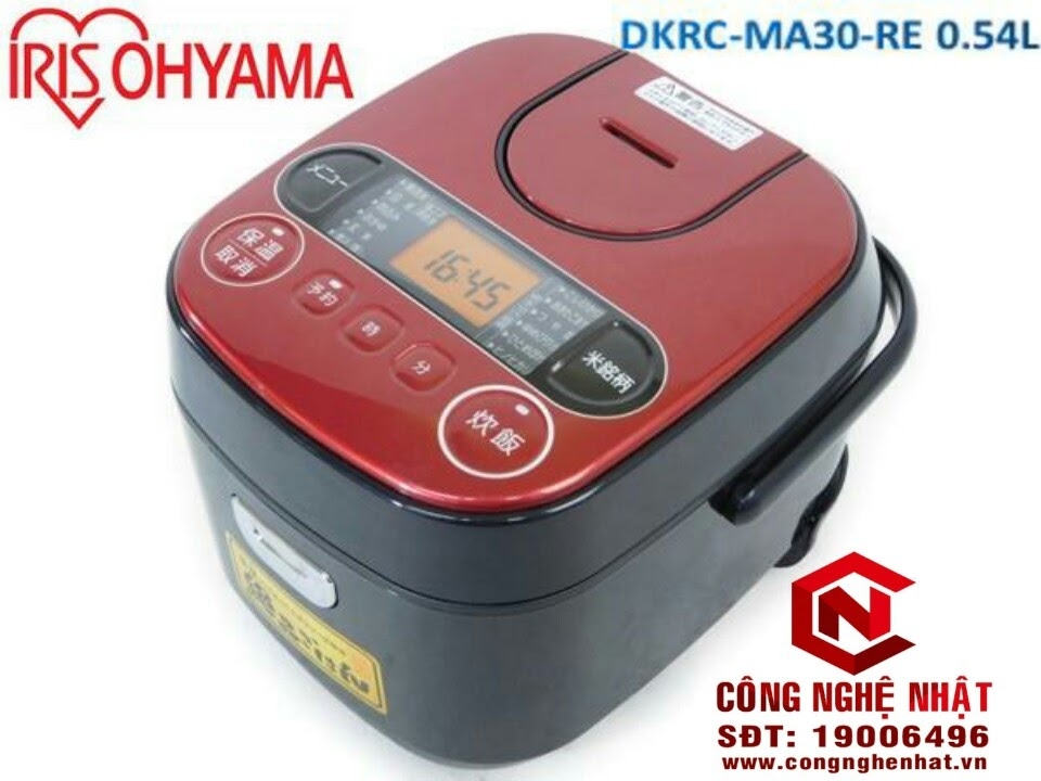 Nồi cơm điện IRIS OHYAMA DKRC-MA30-RE 0.54L Mâm nhiệt màu đỏ SX2017 Bảo hành 12 tháng