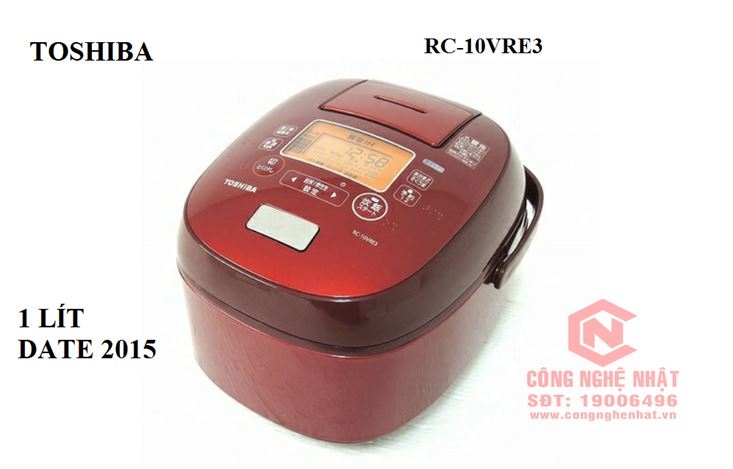 Nồi cơm điện cao tần IH Toshiba RC-10VRE3 1.0 lít màu đỏ sản xuất 2015- bảo hành 12 tháng