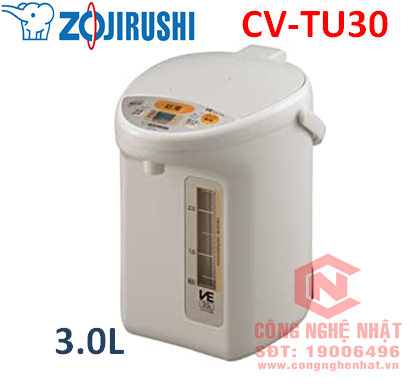 Bình thủy điện chính hãng Zojirushi CV-TU30 nội địa Nhật mới 98%