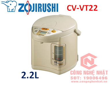 Bình thủy điện chính hãng Zojirushi CV-VT22 nội địa Nhật MADE IN JAPAN mới 98%
