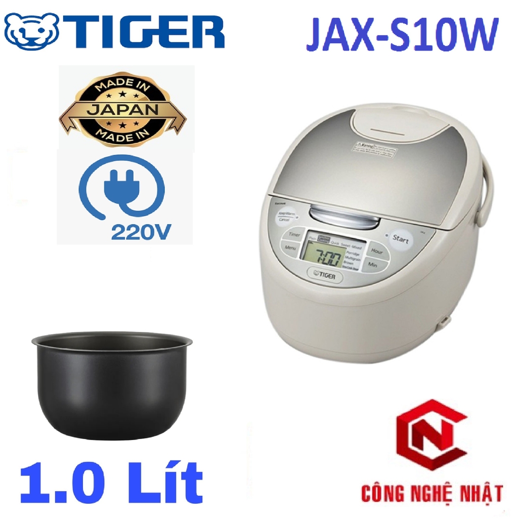 Nồi cơm điện tử TIGER JAX-S10W hàng chính hãng MADE IN JAPAN mới 100%