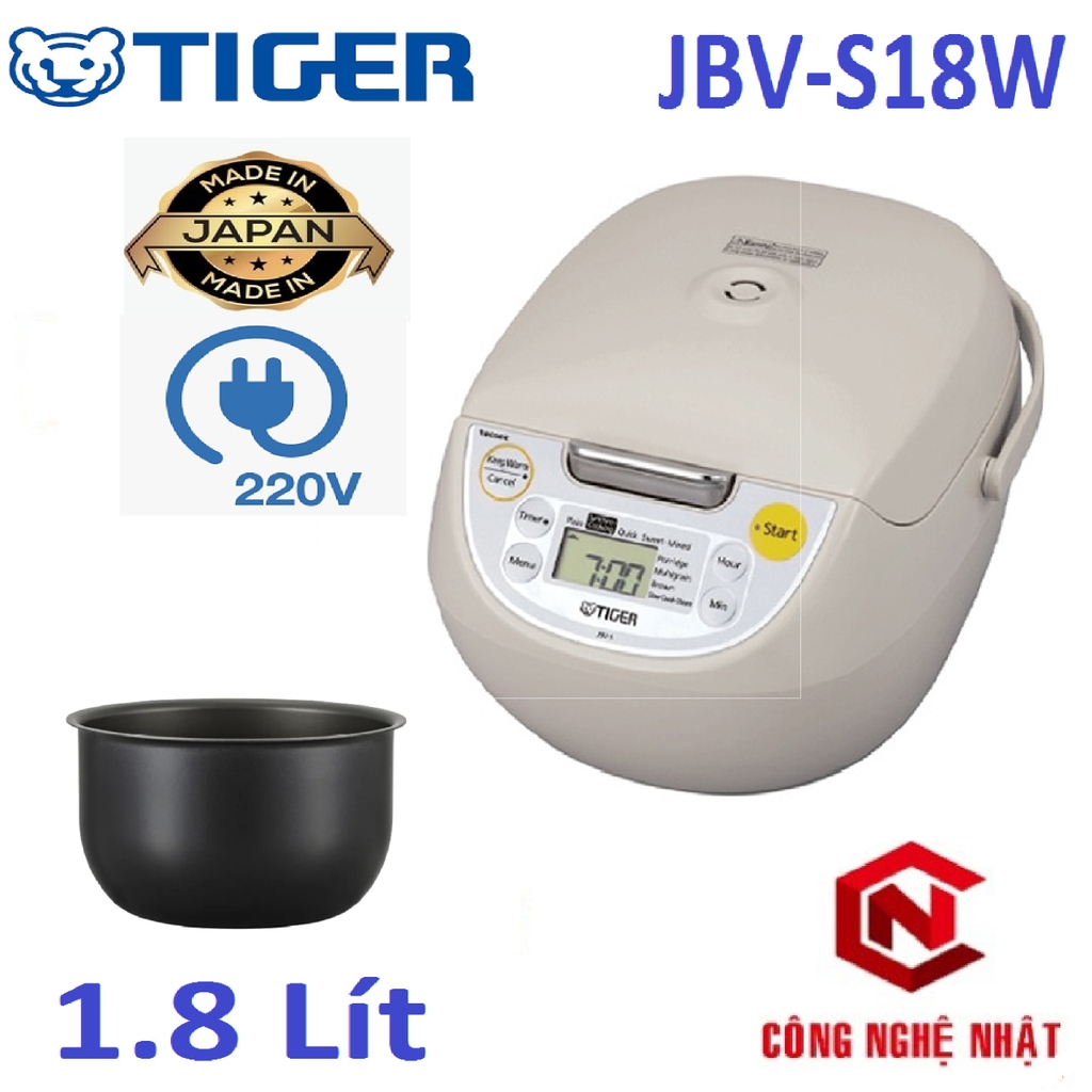 Nồi cơm điện điện tử TIGER JBV-S18W hàng chính hãng MADE IN JAPAN mới 100%