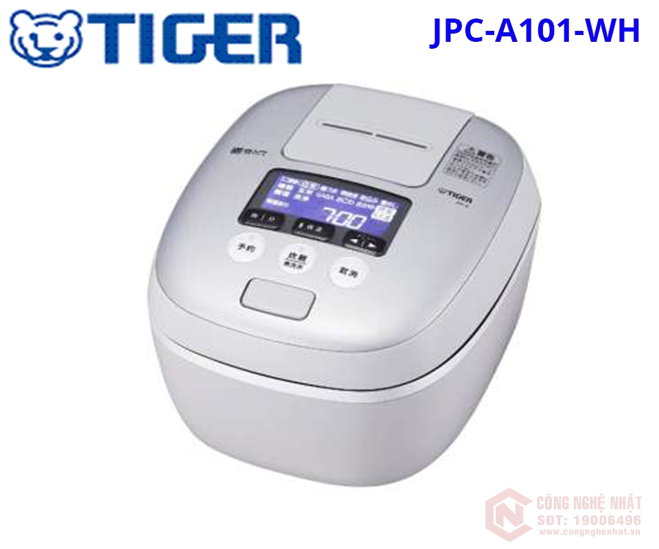 Nồi cơm điện cao tần áp suất IH Chính hãng Tiger JPC-A101 1.0 Lit 2nd Made in Japan mầu trắng
