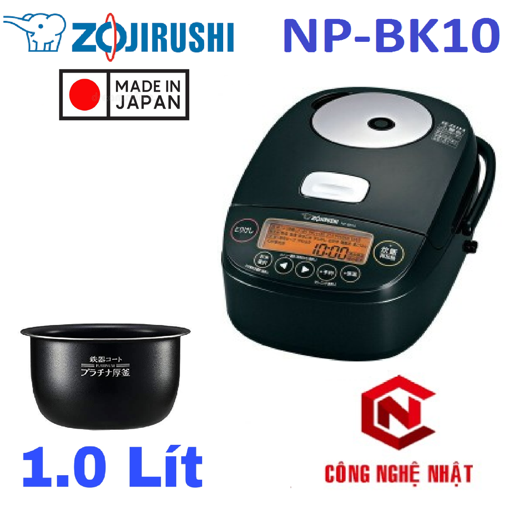 Nồi cơm điện cao tần áp suất tách đường Zojirushi NP-BK10 1.0L nội địa Nhật  mới 95%