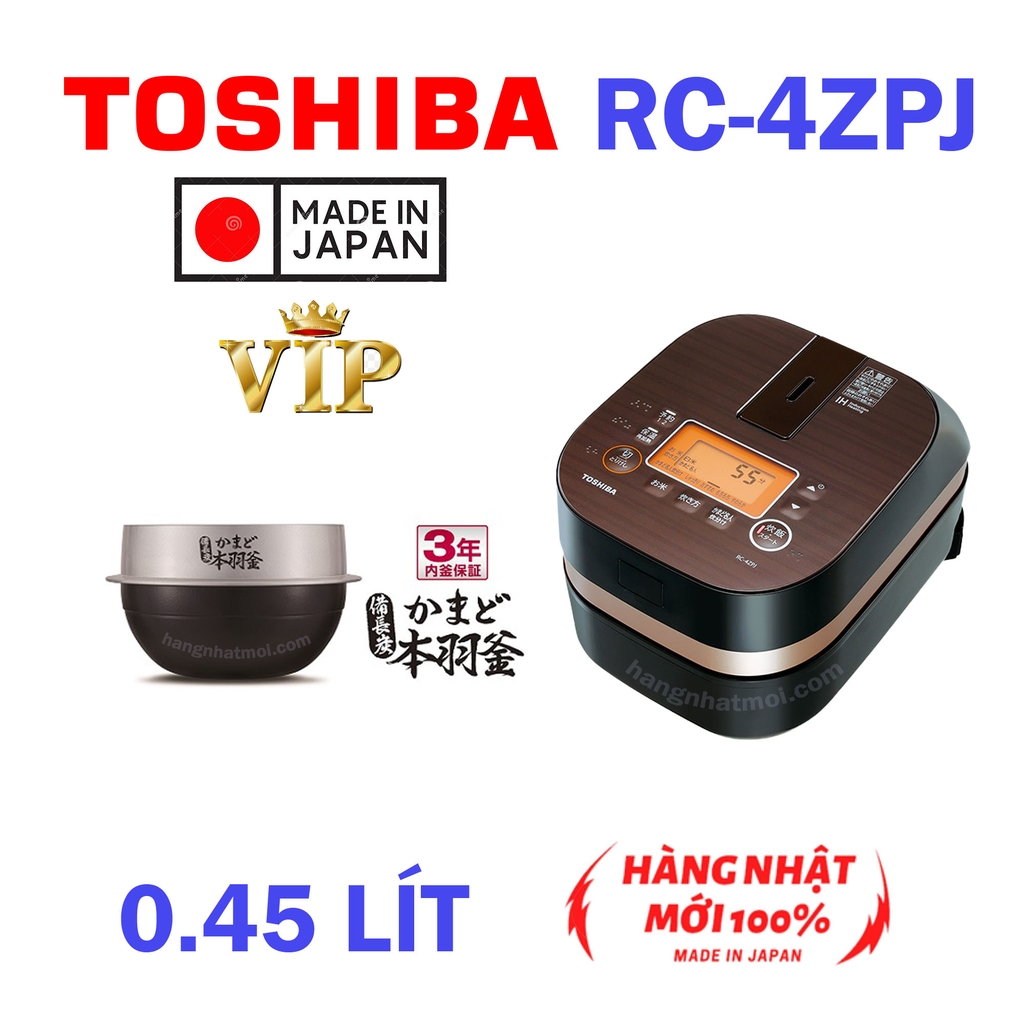 Nồi cơm điện Cao tần IH Áp suất Toshiba RC-4ZPJ chính hãng