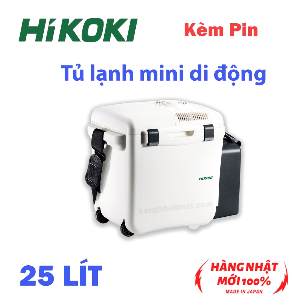 Tủ lạnh mini di động Hikoki 25L nội địa Nhật  phiên bản kèm pin Li-on