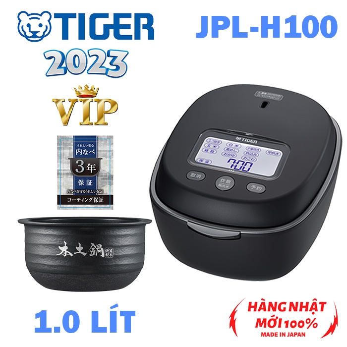 Nồi cơm điện Cao tần Áp suất Xoong gốm Cao cấp Tiger JPL-H100 nội địa Nhật 2023