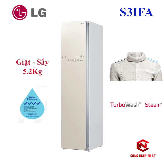 Máy Giặt Hơi Nước LG Styler S3IFA Đa Năng 5.2Kg - Nội địa Nhật chính hãng