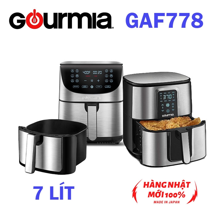 Nồi chiên không dầu Gourmia GAF778 nội địa Nhật