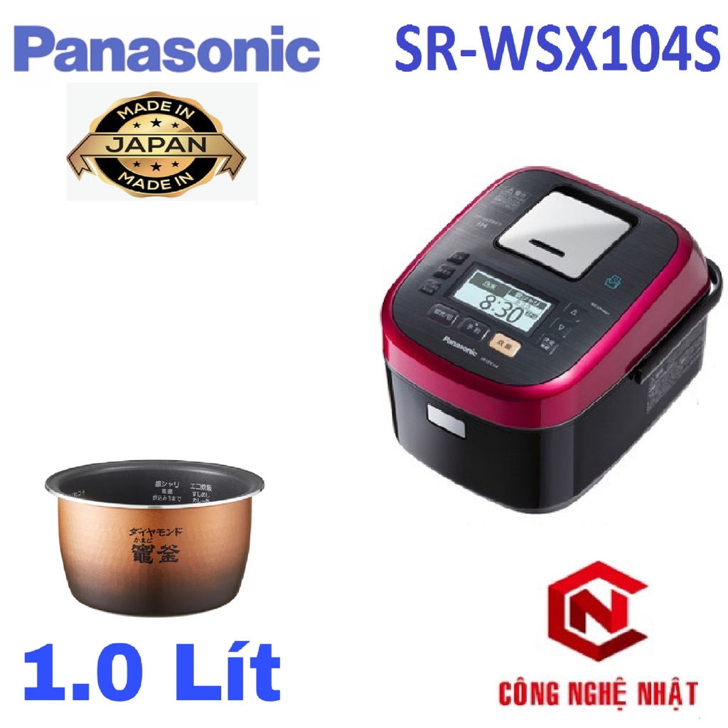 Nồi cơm điện cao tần IH Panasonic SR-WSX1073 1.0 lít màu trắng  VIP  _ LY NƯỚC BÙ ẨM _ CÓ GIỌNG NÓI CÔ GÁI NHẬT 