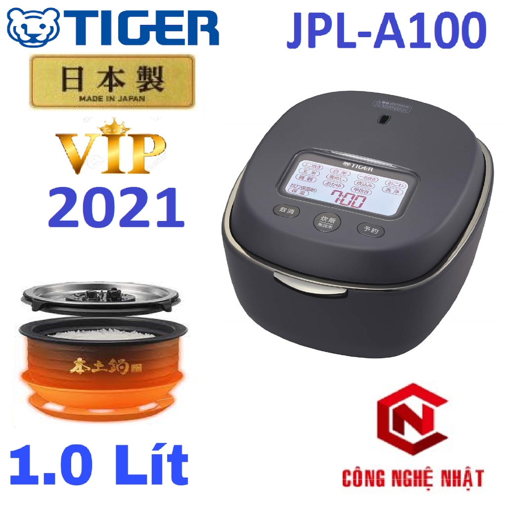 [Siêu VIP] Nồi cơm điện cao tần - áp suất xoong gốm Tiger JPL-A100 1.0 lít màu trắng Mới 100% Nguyên thùng,Víp Nhất cửa Tiger Model 2021