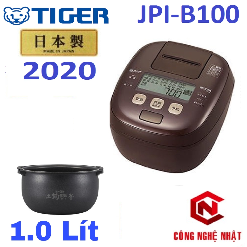 Nồi cơm điện cao tần áp suất chính hãng Tiger JPI-B100 1.0 Lít MADE IN JAPAN mới 100%