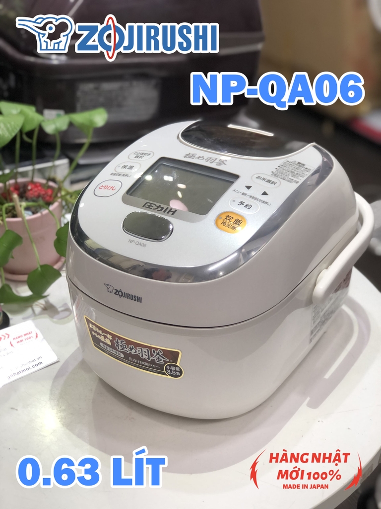 Nồi cơm điện Cao tần IH Áp suất Zojirushi NP-QA06 Xoong 2 đáy Mới hơn 95%