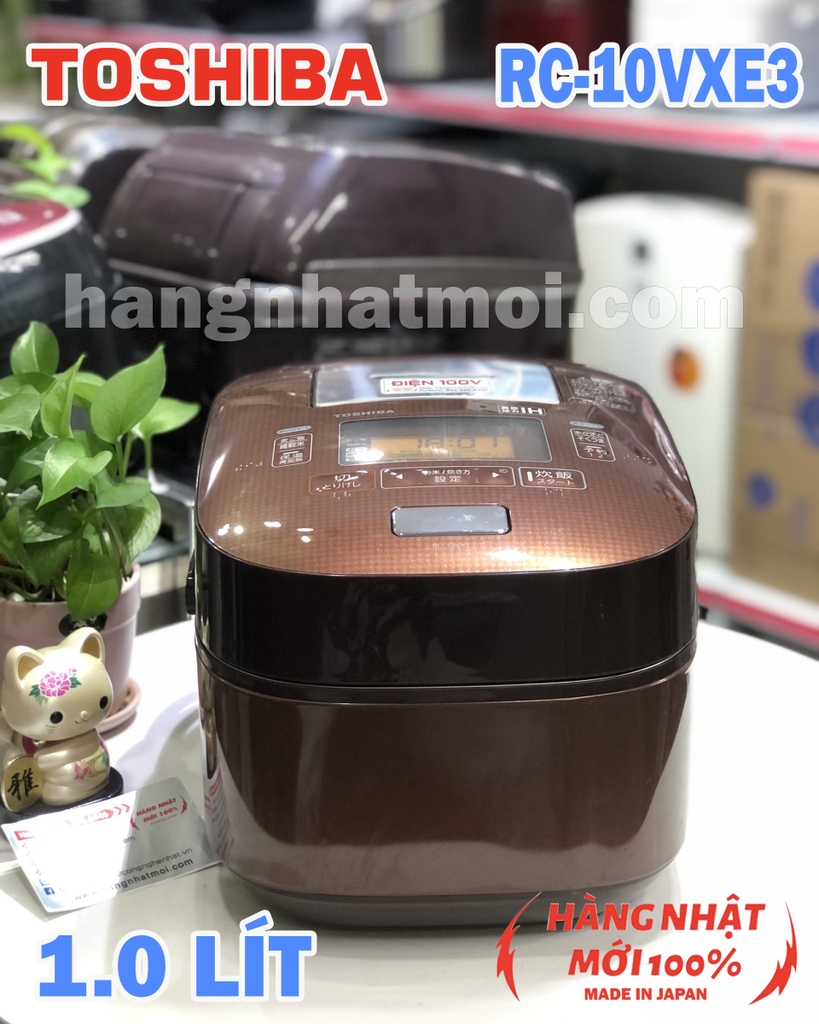 Nồi cơm điện Cao tần IH Áp suất Hút chân không Toshiba RC-10VXE3 Xoong chuông 2nd 95%