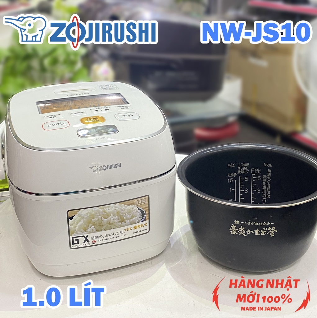 Nồi cơm điện Cao tần Áp suất Tách đường Zojirushi NW-JS10 mới 95% nội địa Nhật